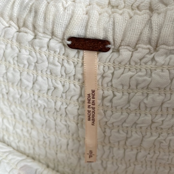 Free People Counting Daisies Embroidered Mini Dress white Size Small - Picture 4 of 5